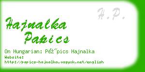 hajnalka papics business card